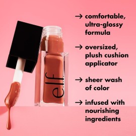 e.l.f. Glow Reviver Lip Oil, Nourishing Tinted Lip Oil For A High-shine Finish, Infused With Jojoba Oil, Vegan & Cruelty-free, Crystal Clear e.l.f. Glow Reviver Lip Oil, Nourishing Tinted Lip Oil For A High-shine Finish, Infused With Jojoba Oil, Vegan & Cruelty-free, Crystal Clear