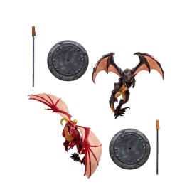 McFarlane Toys - World of Warcraft Red Highland Drake and Black Proto-Drake 2pk 1:12 Scale Posed Figures