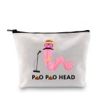 XYANFA VPPR Makeup Bag Reality TV Show Gift You\'re a Worm with a Mustache VPPR Fans Gift Cosmetic Bag
