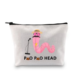 XYANFA VPPR Makeup Bag Reality TV Show Gift You\'re a Worm with a Mustache VPPR Fans Gift Cosmetic Bag