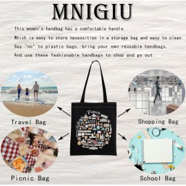 Paris City Tote Bag Paris Travel Gifts Paris Gift Welcome to Paris Moving to Paris Gift (Paris tote BLK)