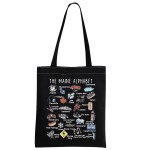 Maine State Tote Bag Welcome To Maine Moving to Maine Gift Maine Travel Gift (Maine State Tote BLK)