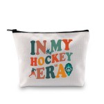 XYANFA Hockey Mom Makeup Bag Hockey Lover Gift Ice Hockey Lover Gift Hockey Cosmetic Bag Hockey Mom Gift (HOCKEY ERA)