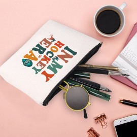 XYANFA Hockey Mom Makeup Bag Hockey Lover Gift Ice Hockey Lover Gift Hockey Cosmetic Bag Hockey Mom Gift (HOCKEY ERA)