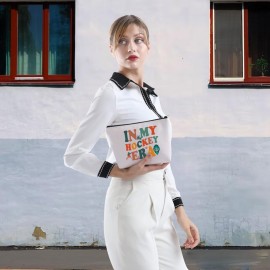 XYANFA Hockey Mom Makeup Bag Hockey Lover Gift Ice Hockey Lover Gift Hockey Cosmetic Bag Hockey Mom Gift (HOCKEY ERA)