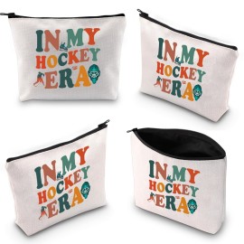 XYANFA Hockey Mom Makeup Bag Hockey Lover Gift Ice Hockey Lover Gift Hockey Cosmetic Bag Hockey Mom Gift (HOCKEY ERA)