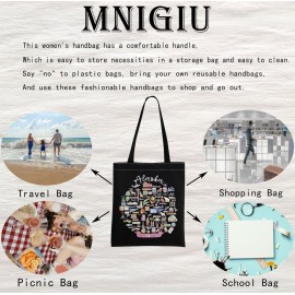 Alaska Gifts for Women Tote Bag Welcome to Alaska Moving to Alaska Gift Alaska Travel Gift (Alaska tote BLK)