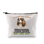 XYANFA Cavalier King Charles Spaniel Makeup Bag Cavalier King Charles Gift Cavalier King Charles Owner Gift Dog Lover Dog Mom Cosmetic Bag (CAVALIER KING CHARLES)