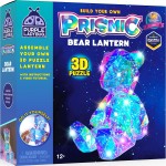 PURPLE LADYBUG Prismic 3D Bear Puzzle Nightlight - DIY LED Craft Kit for Kids & Teens, USB-Powered Holographic Light-Up Decor, Room Decor for Boys & Girls