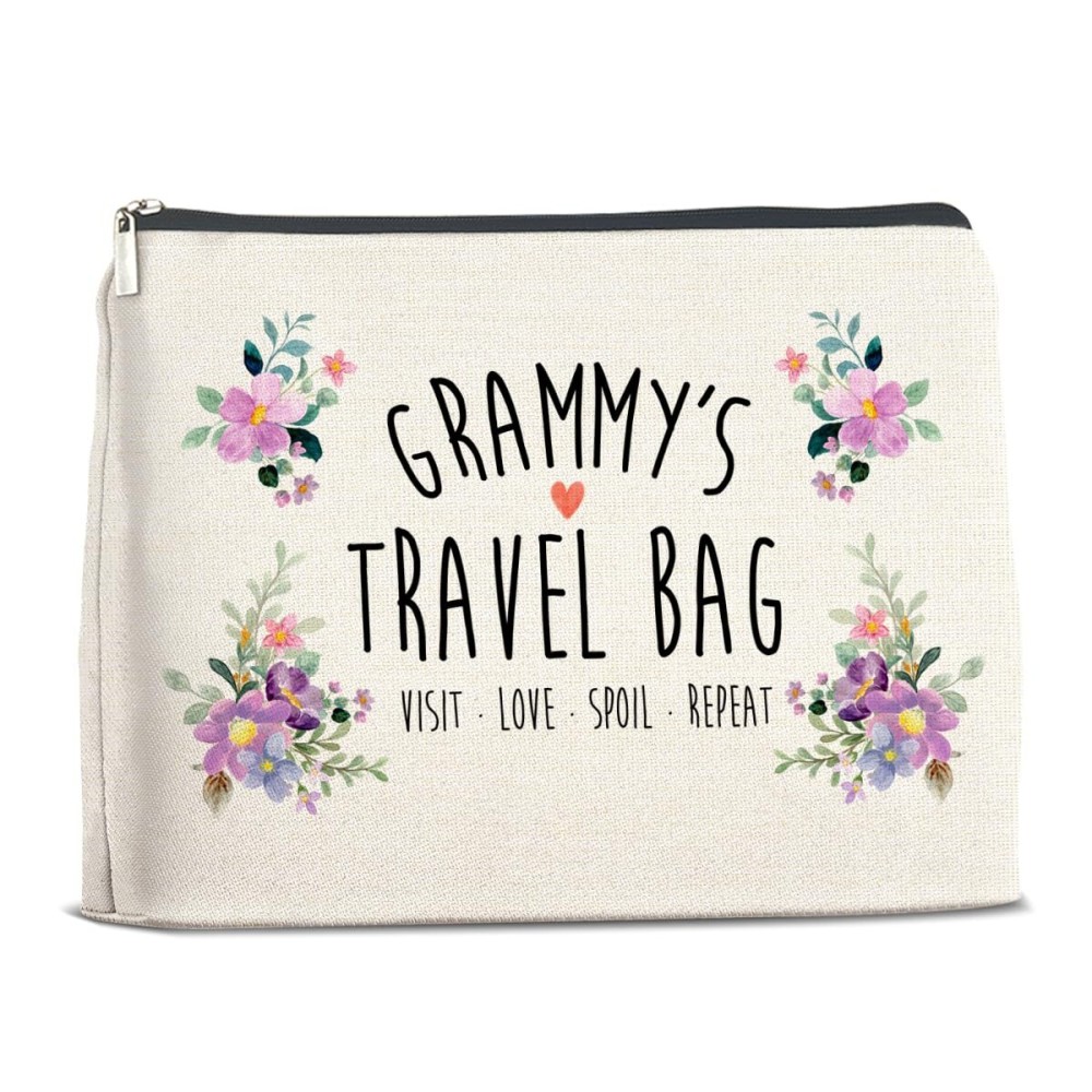 YeleY Grammy Gift Grammy\'s Travel Bag - Grammy From Granddaughter Grandson - for Grandmother Grandma Nana New Grammy - Grammy Makeup Bag Cosmetic Bag Makeup Zipper Pouch YeleY Grammy Gift Grammy\'s Travel Bag - Grammy From Granddaughter Grandson - for Grandmother Grandma Nana New Grammy - Grammy Makeup Bag Cosmetic Bag Makeup Zipper Pouch