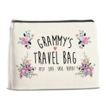 YeleY Grammy Gift Grammy\'s Travel Bag - Grammy From Granddaughter Grandson - for Grandmother Grandma Nana New Grammy - Grammy Makeup Bag Cosmetic Bag Makeup Zipper Pouch