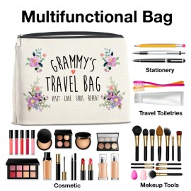 YeleY Grammy Gift Grammy\'s Travel Bag - Grammy From Granddaughter Grandson - for Grandmother Grandma Nana New Grammy - Grammy Makeup Bag Cosmetic Bag Makeup Zipper Pouch YeleY Grammy Gift Grammy\'s Travel Bag - Grammy From Granddaughter Grandson - for Grandmother Grandma Nana New Grammy - Grammy Makeup Bag Cosmetic Bag Makeup Zipper Pouch
