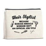 YeleY Funny Hairdresser - Hair Stylist for Women - Hairstylist Gift - Hair Stylist Makeup Bag - Hair Dresser Cosmetic Bag Makeup Zipper Pouch