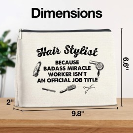 YeleY Funny Hairdresser - Hair Stylist for Women - Hairstylist Gift - Hair Stylist Makeup Bag - Hair Dresser Cosmetic Bag Makeup Zipper Pouch
