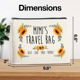 YeleY Mimi Gift Mimi\'s Travel Bag - Mimi From Grandson Granddaughter - for Grandmother Grandma Nana Mimi Gigi - Mimi Sunflower Makeup Bag Cosmetic Bag Makeup Zipper Pouch YeleY Mimi Gift Mimi\'s Travel Bag - Mimi From Grandson Granddaughter - for Grandmother Grandma Nana Mimi Gigi - Mimi Sunflower Makeup Bag Cosmetic Bag Makeup Zipper Pouch