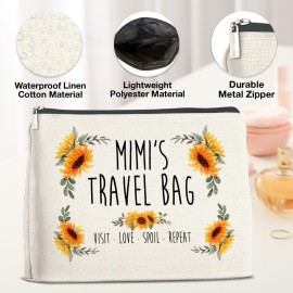YeleY Mimi Gift Mimi\'s Travel Bag - Mimi From Grandson Granddaughter - for Grandmother Grandma Nana Mimi Gigi - Mimi Sunflower Makeup Bag Cosmetic Bag Makeup Zipper Pouch YeleY Mimi Gift Mimi\'s Travel Bag - Mimi From Grandson Granddaughter - for Grandmother Grandma Nana Mimi Gigi - Mimi Sunflower Makeup Bag Cosmetic Bag Makeup Zipper Pouch