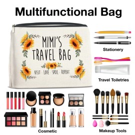 YeleY Mimi Gift Mimi\'s Travel Bag - Mimi From Grandson Granddaughter - for Grandmother Grandma Nana Mimi Gigi - Mimi Sunflower Makeup Bag Cosmetic Bag Makeup Zipper Pouch YeleY Mimi Gift Mimi\'s Travel Bag - Mimi From Grandson Granddaughter - for Grandmother Grandma Nana Mimi Gigi - Mimi Sunflower Makeup Bag Cosmetic Bag Makeup Zipper Pouch