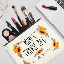 YeleY Mimi Gift Mimi\'s Travel Bag - Mimi From Grandson Granddaughter - for Grandmother Grandma Nana Mimi Gigi - Mimi Sunflower Makeup Bag Cosmetic Bag Makeup Zipper Pouch YeleY Mimi Gift Mimi\'s Travel Bag - Mimi From Grandson Granddaughter - for Grandmother Grandma Nana Mimi Gigi - Mimi Sunflower Makeup Bag Cosmetic Bag Makeup Zipper Pouch