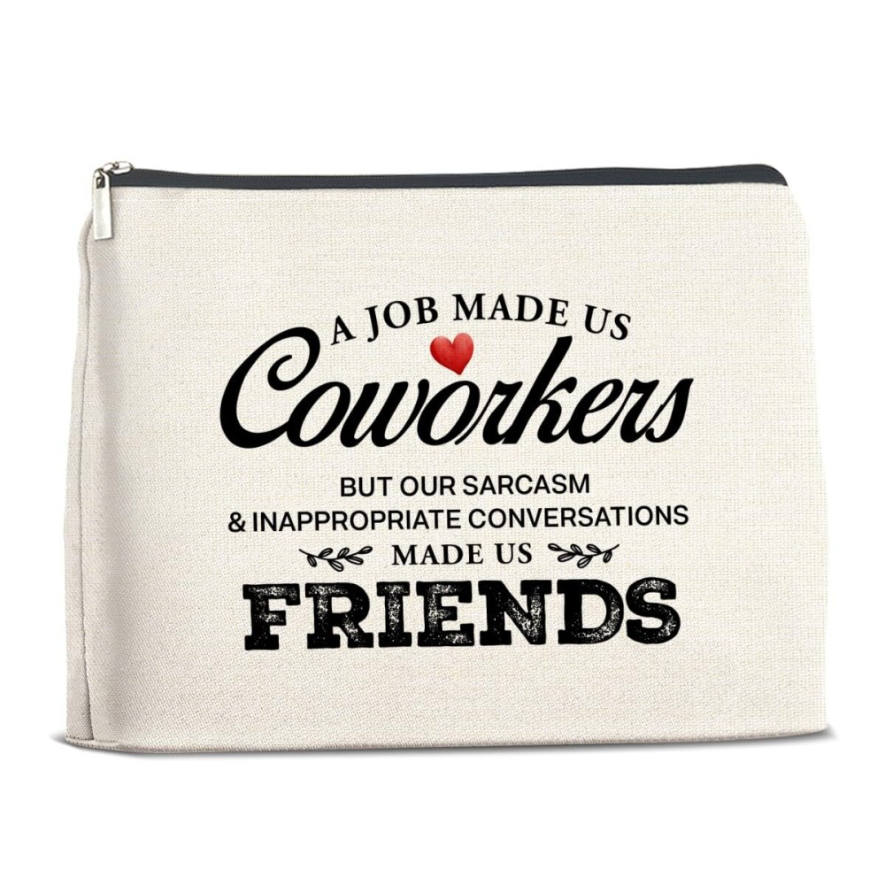 YeleY Coworker for Women - Coworker Appreciation for Women - Coworker Friendship for Women Friends - Coworker Makeup Bag Cosmetic Bag Makeup Zipper Pouch