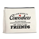 YeleY Coworker for Women - Coworker Appreciation for Women - Coworker Friendship for Women Friends - Coworker Makeup Bag Cosmetic Bag Makeup Zipper Pouch