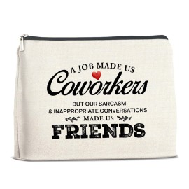 YeleY Coworker for Women - Coworker Appreciation for Women - Coworker Friendship for Women Friends - Coworker Makeup Bag Cosmetic Bag Makeup Zipper Pouch
