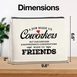 YeleY Coworker for Women - Coworker Appreciation for Women - Coworker Friendship for Women Friends - Coworker Makeup Bag Cosmetic Bag Makeup Zipper Pouch
