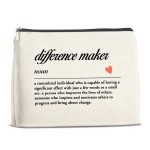 YeleY Difference Maker Gift - Coworker for Women - Thank You Gift for Coworker Colleague Boss Lady Mentor Leader - Difference Maker Definition Makeup Bag Cosmetic Bag Makeup Zipper Pouch