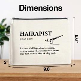 YeleY Hairapist - Hair Stylist for Women - Hairstylist Gift - Hair Stylist Makeup Bag - Hairapist Definition Cosmetic Bag Makeup Zipper Pouch