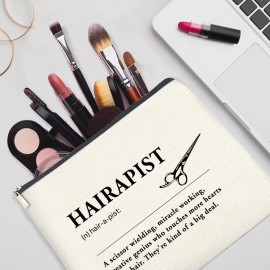 YeleY Hairapist - Hair Stylist for Women - Hairstylist Gift - Hair Stylist Makeup Bag - Hairapist Definition Cosmetic Bag Makeup Zipper Pouch
