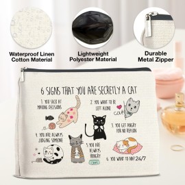 YeleY Cat Lovers for Women - Cat for Cat Mom Cat Lovers - Cat Lady - Cat Mom Makeup Bag Cosmetic Bag Makeup Zipper Pouch