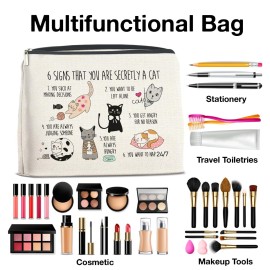 YeleY Cat Lovers for Women - Cat for Cat Mom Cat Lovers - Cat Lady - Cat Mom Makeup Bag Cosmetic Bag Makeup Zipper Pouch