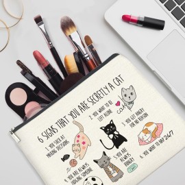 YeleY Cat Lovers for Women - Cat for Cat Mom Cat Lovers - Cat Lady - Cat Mom Makeup Bag Cosmetic Bag Makeup Zipper Pouch