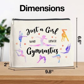 YeleY for Gymnastics Lovers - Gymnastics for - Gymnastics Lover Makeup Bag for Daughter Bestie Sister - Just a Girl Who Loves Gymnastics Cosmetic Bag Makeup Zipper Pouch
