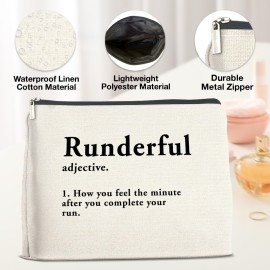 YeleY for Runner - Runner Gift for Women Her - Runner Gear Fun Gift Ideas - Funny Runner Makeup Bag Cosmetic Bag Makeup Zipper Pouch