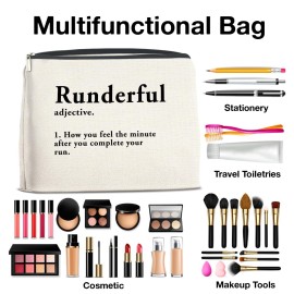 YeleY for Runner - Runner Gift for Women Her - Runner Gear Fun Gift Ideas - Funny Runner Makeup Bag Cosmetic Bag Makeup Zipper Pouch