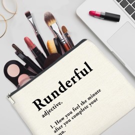 YeleY for Runner - Runner Gift for Women Her - Runner Gear Fun Gift Ideas - Funny Runner Makeup Bag Cosmetic Bag Makeup Zipper Pouch