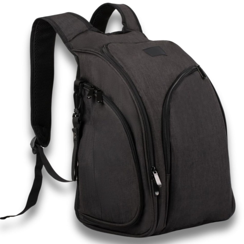 JOHAR Diaper Backpack - Spacious, Waterproof with Changing Pad, Insulated Pockets, Anti-Theft Pocket - Black