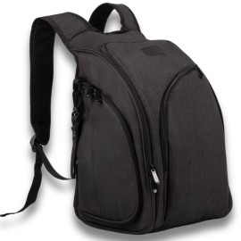 JOHAR Diaper Backpack - Spacious, Waterproof with Changing Pad, Insulated Pockets, Anti-Theft Pocket - Black