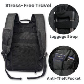 JOHAR Diaper Backpack - Spacious, Waterproof with Changing Pad, Insulated Pockets, Anti-Theft Pocket - Black