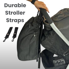 JOHAR Diaper Backpack - Spacious, Waterproof with Changing Pad, Insulated Pockets, Anti-Theft Pocket - Black