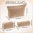 Huhumy 3 Pcs Makeup Bag Set for Women Corduroy Cosmetic Pouch Aesthetic Smile Travel Toiletry Bag Cute Purse Pouch Pencil Case Makeup Brushes Storage Organizer with Zipper(Khaki,Solid Style)