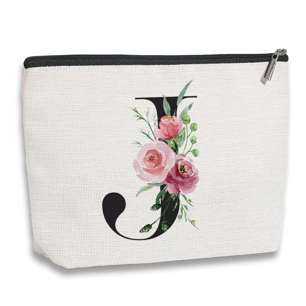 KDXPBZ Initial Makeup Bag - Personalized Gifts for Women, Bridesmaid & Birthday Gifts, Bride & Bridesmaid Cosmetic Bag (Letter J) KDXPBZ Initial Makeup Bag - Personalized Gifts for Women, Bridesmaid & Birthday Gifts, Bride & Bridesmaid Cosmetic Bag (Letter J)