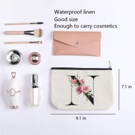 kdxpbpz Initial Makeup Bag, Personalized Gifts for Women, Bridesmaid Gifts, Birthday Gifts for Women Mom, Gifts for Best Friend, Bride Bridesmaid Cosmetic bag (Letter N)