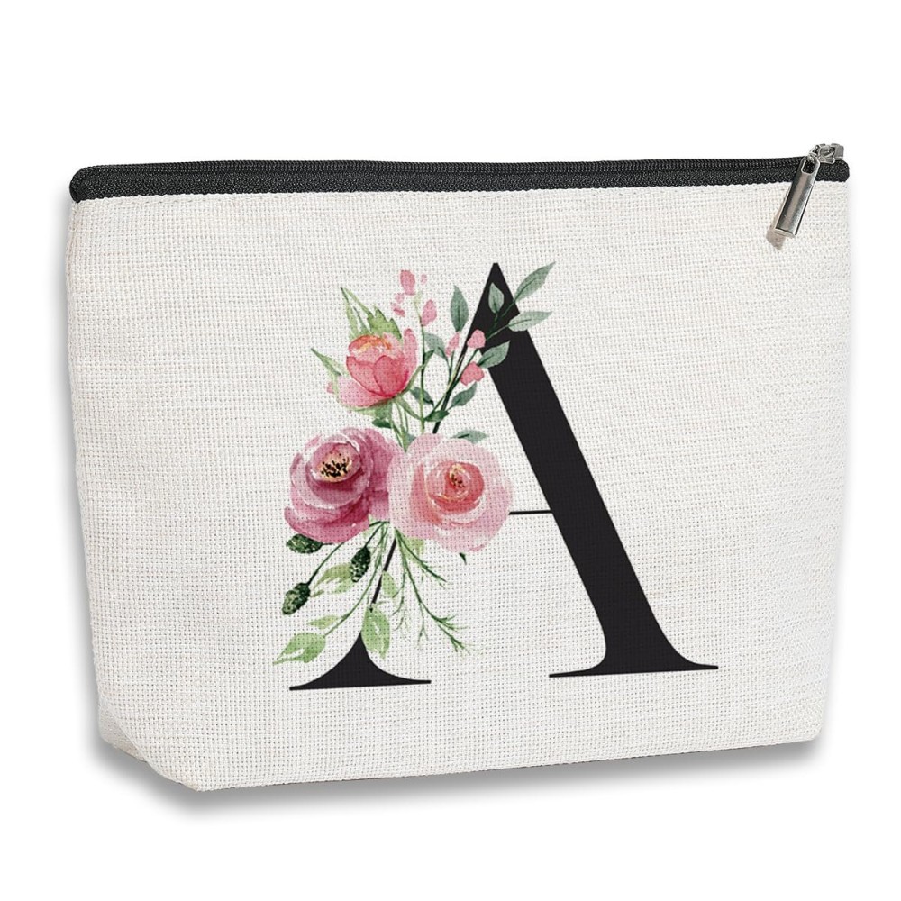 kdxpbpz Initial Make up Bag, Personalized Gifts for Women, Bridesmaid Gifts, Birthday Gifts for Women Mom, Gifts for Best Friend, Bride Bridesmaid Cosmetic bag (Letter A) kdxpbpz Initial Make up Bag, Personalized Gifts for Women, Bridesmaid Gifts, Birthday Gifts for Women Mom, Gifts for Best Friend, Bride Bridesmaid Cosmetic bag (Letter A)
