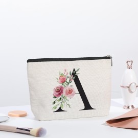 kdxpbpz Initial Make up Bag, Personalized Gifts for Women, Bridesmaid Gifts, Birthday Gifts for Women Mom, Gifts for Best Friend, Bride Bridesmaid Cosmetic bag (Letter A) kdxpbpz Initial Make up Bag, Personalized Gifts for Women, Bridesmaid Gifts, Birthday Gifts for Women Mom, Gifts for Best Friend, Bride Bridesmaid Cosmetic bag (Letter A)