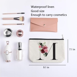 KDXPBZ Initial Makeup Bag - Personalized Gifts for Women, Bridesmaid & Birthday Gifts, Bride & Best Friend Cosmetic Bag (Letter M) KDXPBZ Initial Makeup Bag - Personalized Gifts for Women, Bridesmaid & Birthday Gifts, Bride & Best Friend Cosmetic Bag (Letter M)