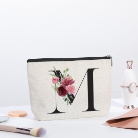 KDXPBZ Initial Makeup Bag - Personalized Gifts for Women, Bridesmaid & Birthday Gifts, Bride & Best Friend Cosmetic Bag (Letter M) KDXPBZ Initial Makeup Bag - Personalized Gifts for Women, Bridesmaid & Birthday Gifts, Bride & Best Friend Cosmetic Bag (Letter M)