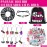 Huhumy 130 Pcs Cheerleader Gifts Cheerleader Party Favors Include 20 Cheerleading Bags, 20 Cheer Keychain, 20 Cheer Bracelets, 20 Hair Ties and 50 Cheerleader Stickers for Women Team Teammates