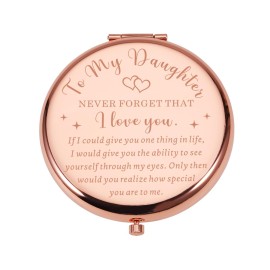 Easter Basket Stuffers for Teen Girls Gifts for Daughter from Mom Dad To My Daughter Compact Mirror Gifts for Daughter in Law Step Daugter Granddaughter Christmas Graduation Birthday Gifts for Women