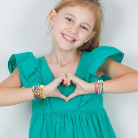 Asivsa 36 Pcs Preppy Friendship Bracelets for Teen Girls Heishi Cute Clay Beads Bracelets Bulk Colorful Heart Star Crown Friendship Surfer Bracelets Things Jewelry Gifts for Girls